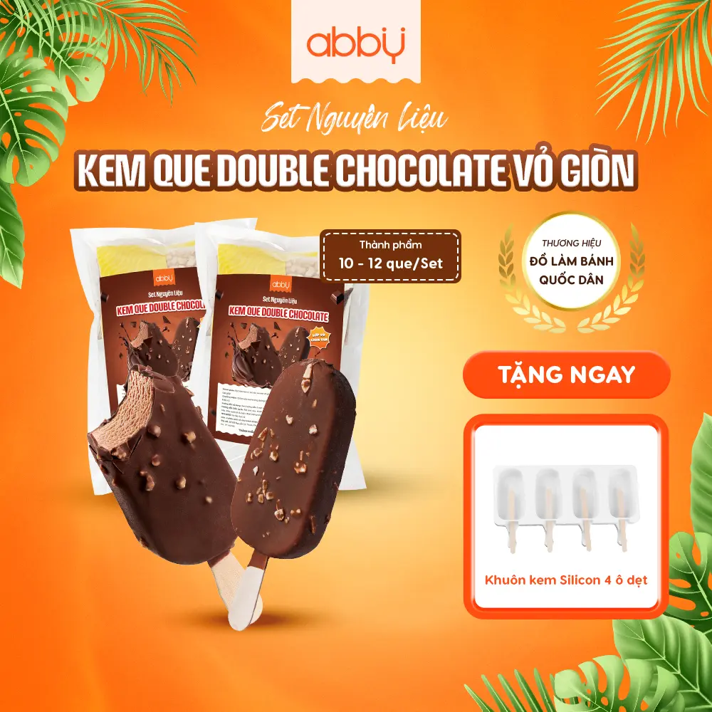 [ABBY] [TẶNG KHUÔN]  Set Nguyên Liệu Làm Kem Vỏ Giòn