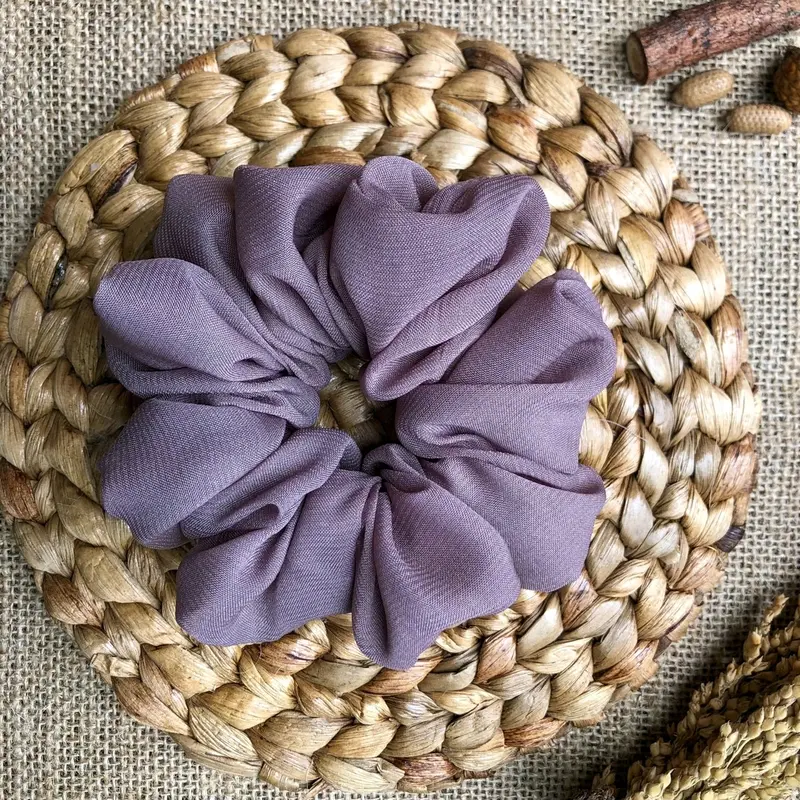 30pcs Souvenir Scrunchie Bahan Polycatton/Scrunchie Hijab/Paket ikat Rambut/Souvenir Pernikahan murah Karet korea cepol rambut Cepolan tile 6