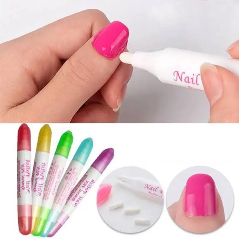 Nail gel polish remover pen removal nail polish pen penghapus kutek berantakan keluar garis