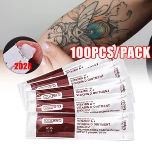 100PCS/SET Fougera Aftercare Sachet Repair Vitamin Perawatan Tatto Tato Sulam Alis Dan Sulam Bibir Aftercare Cream Tattoo
