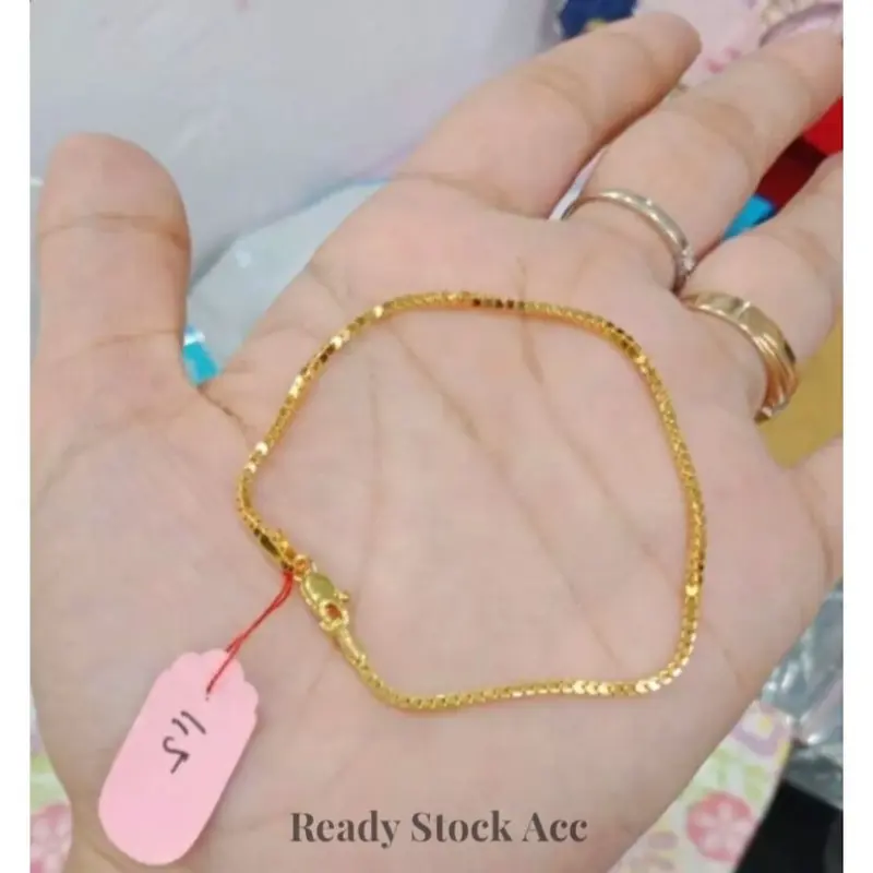 Gelang Tangan ITALY Titanium Gold Perhiasan Fashion Trendy Masakini Terlaris ANTI LUNTUR Bracelets 1