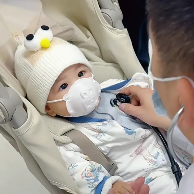 UNICARE Khẩu Trang Gấu 3D Kháng Khuẩn Cho Bé, Khẩu Trang chống Bụi Mịn Và Kháng Khuẩn Cho Bé 6 tháng -3 Tuổi, Quai Đeo Điều Chỉnh 2