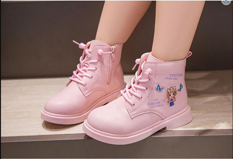 Product Introduction of Giày bốt bé gái in hình công chúa dễ thương Giày cao cổ học sinh đi học phong cách cá tính năng động Bốt cho bé gái TH68 23