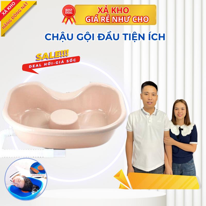 Chậu gội đầu tại giường cho người già, bà bầu, trẻ nhỏ Nhựa Việt Nhật -Thau gội đầu tiện ích (MS: 2206)