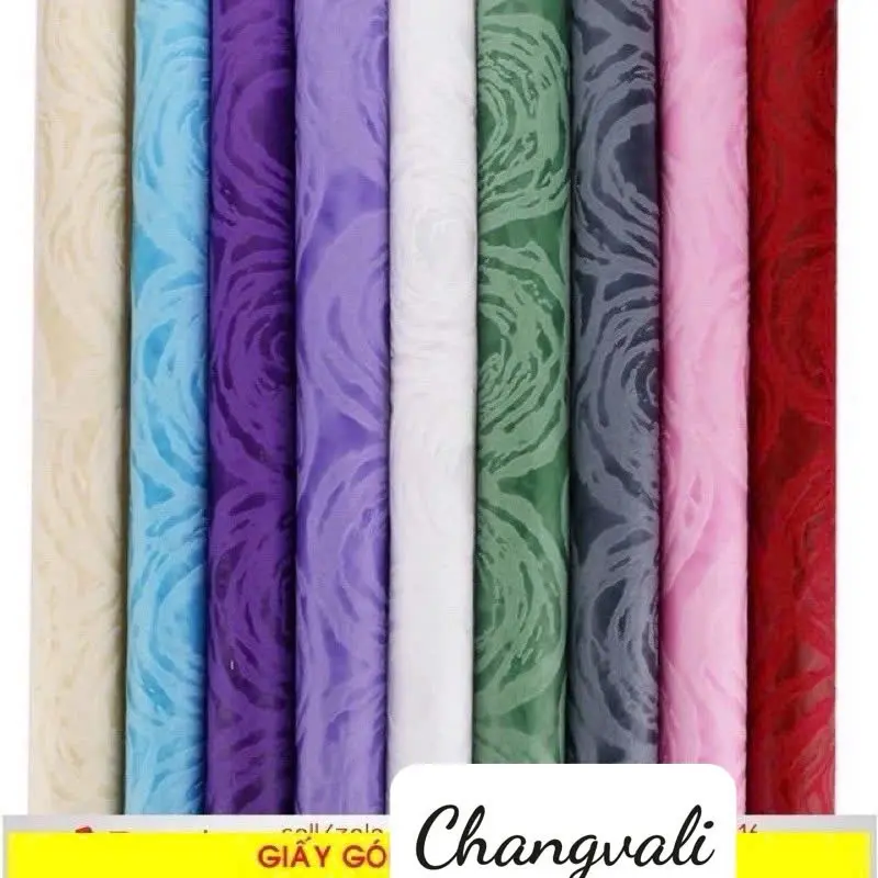 Giấy gấm lụa hoa văn cao cấp gói hoa 0