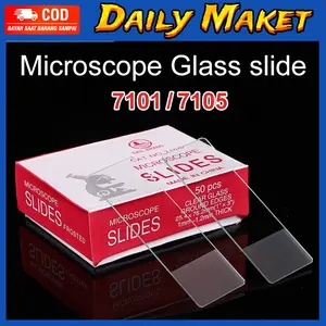 Object Glass 7101 7105 Microscope Slides Deck Glass isi 50 Pcs