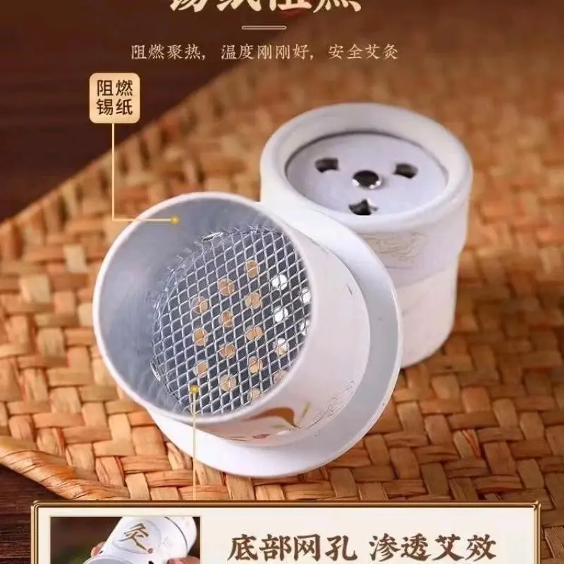 Hộp xông ngải cứu dán tái sử dụng nhiều lần, hơ, chườm ấm cứu mát xa châm cứu dùng với ngải cứu đoạn 2
