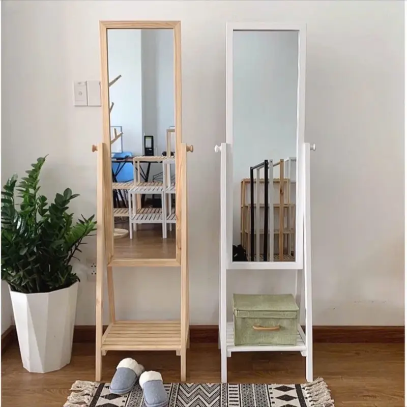 Gương Soi Toàn Thân Phối Kệ - Gương trang trí 0