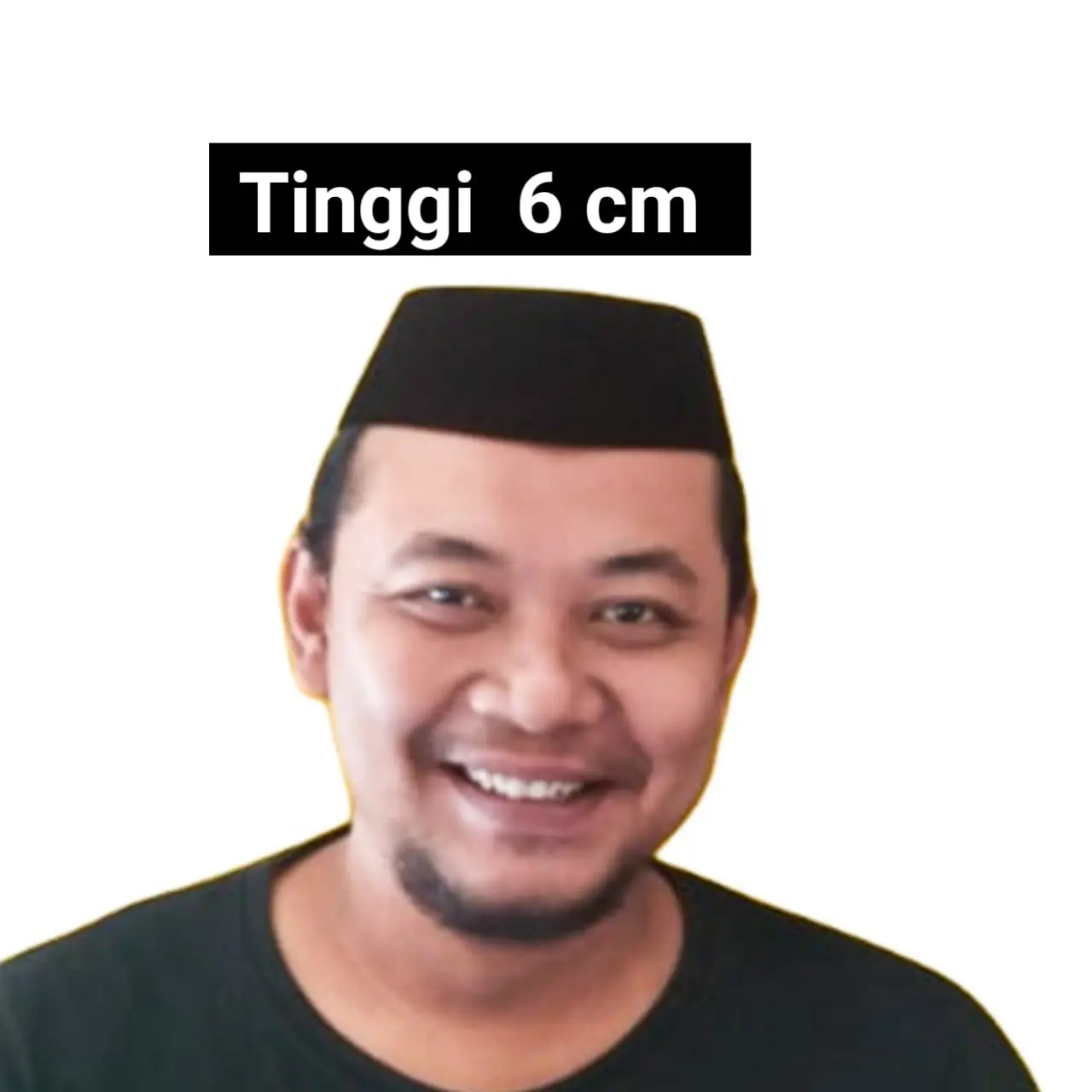Songkok Hitam Tinggi 6, 7, 8 cm, Peci Hitam Pendek berkualitas bahan tebal dan halus, Dijamin Kopiah