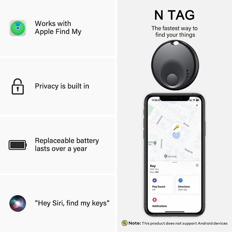 GPS Tracker for iOS, Anti-loss Reminder Device, MFI Rating Locator Key Pet Child Elderly Anti-loss Tracker, Smart Device Anti-loss Tracker 3