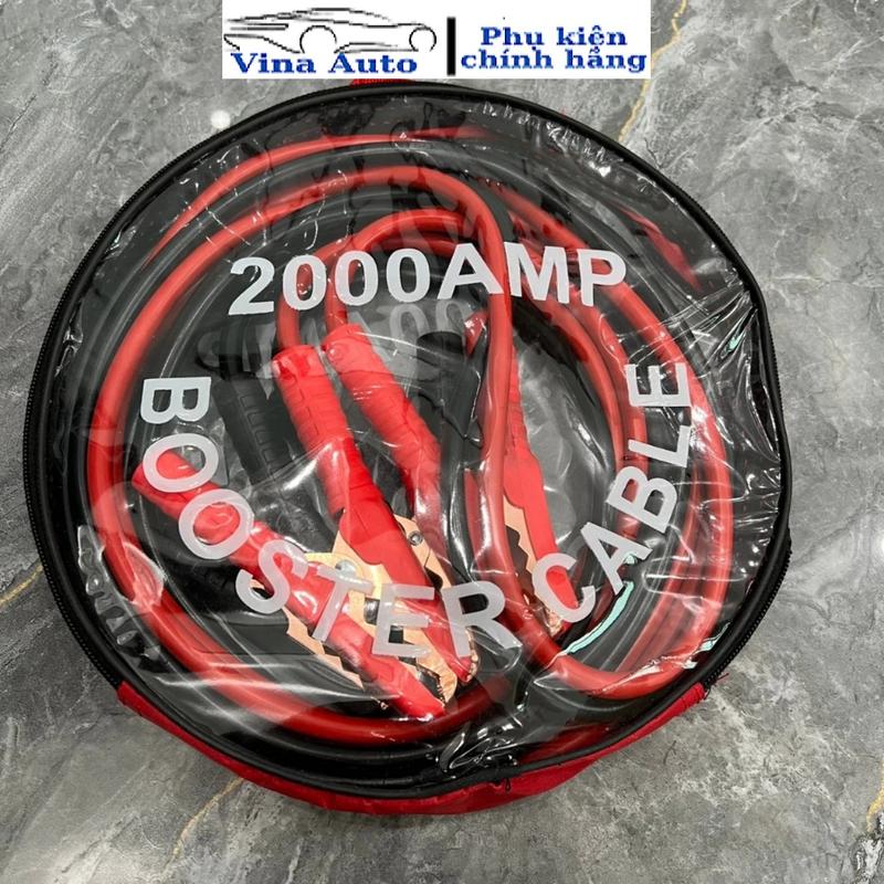 Dây câu bình ắc quy ô tô [ 4m-2000A ] Dây kích bình ắc quy ô tô, lõi Đồng vỏ Nhựa cao cấp