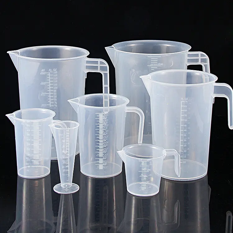 100/250ML Measuring Cups Laboratory Supplies Liquid Graduated Container Beaker Household Kitchen Plastic Cooking Kitchen Tools