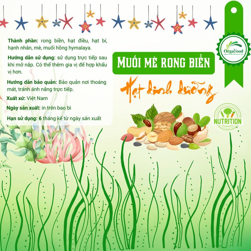 Product Introduction of Muối mè rong biển hũ 250g ăn kèm cơm gạo lứt thực dưỡng 8