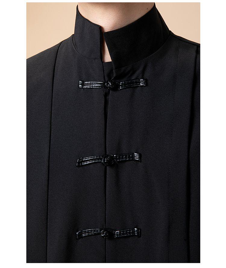 Product Introduction of New Chinese Style Men's Stand Collar Zhongshan Suit Retro Niche Button Wedding Chinese Style Tang Suit Jacket Set Elegant Trendy Women 29