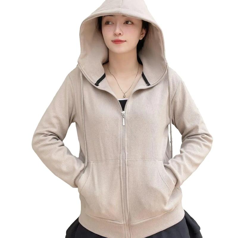 A1 Women Áo Khoác Thun Nữ 6 Túi Nón To Chất Vải Dày Dặn Co Dãn 4 Chiều Freesize 40-60kg Mặc Thoải Mái Gân Ý Xịn Sò Chống Nắng Tốt