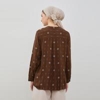 Gambar DUST Blouse Askana Ethnic Coklat Comfease (D.116503) - coklat, s dari DUST SHOP Kab. Boyolali 5 Tokopedia