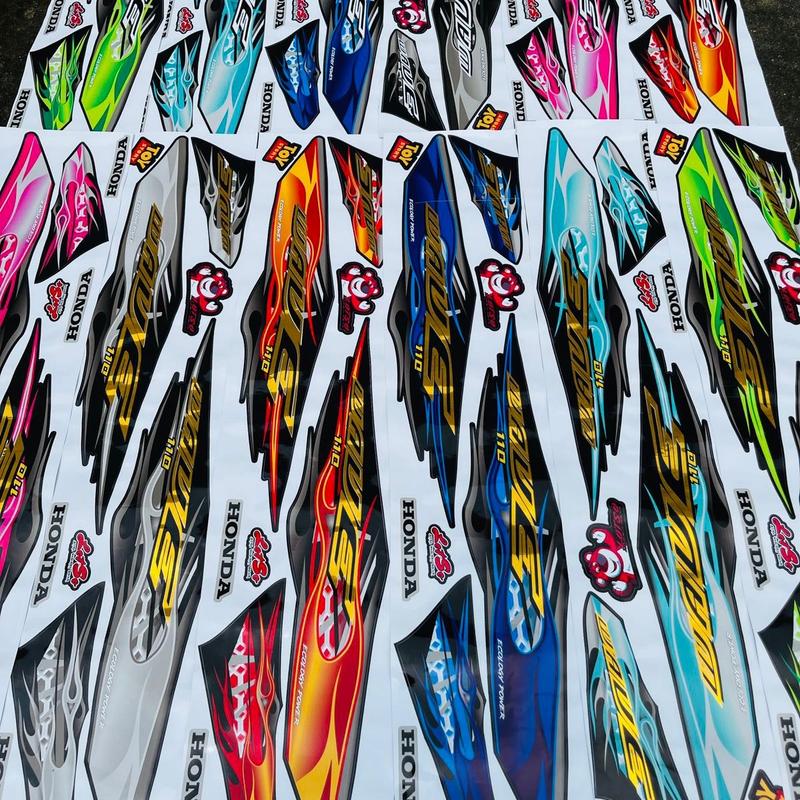 Tem Rời Wave 50/100/110 ( Mẫu Lửa Mới ) Ghép Crom Và Không Ghép Crom