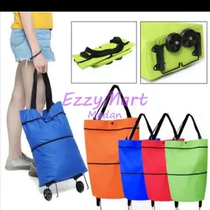TAS TROLI SERBAGUNA SHOPPING BAG TAS TARIK RODA