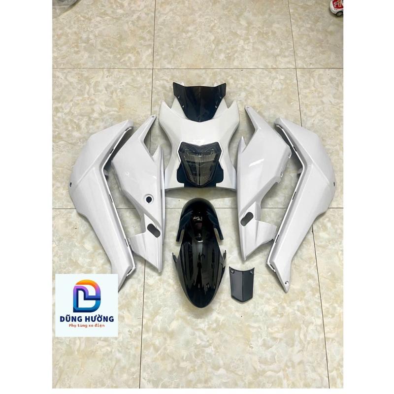 Bộ nhựa bóng 8 món kèm đèn Zinpat gắn xe điện Xmen loại đẹp (tặng ốc áo khi mua kèm đèn) Phụ Kiện Phụ Tùng