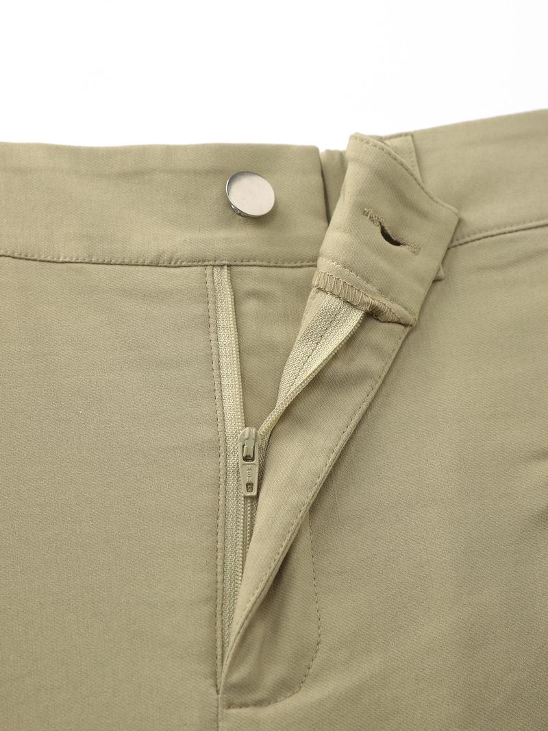 Product Introduction of YOZY Women's Plain Button Fly Pocket Cargo Shorts, Casual Solid Color Shorts for Summer, Women's Bottoms for Daily Wear 11