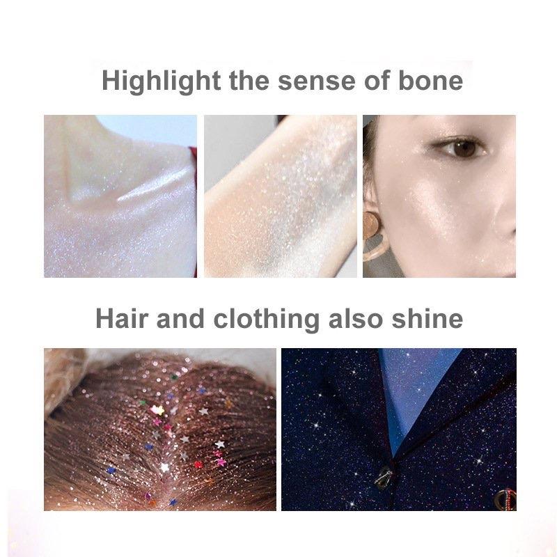 ￼Gôm Xịt Kim Tuyến Lấp Lánh Bắt Sáng ShinyGlitter Highligh Body Cơ Thể Tóc Không Gây Bết Lâu Trôi 3
