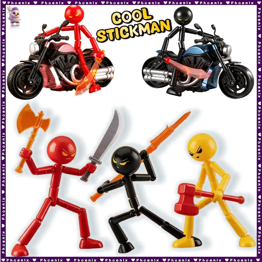 Cool Matchstick Man multi‑joint action figure; movable stickman toy ...