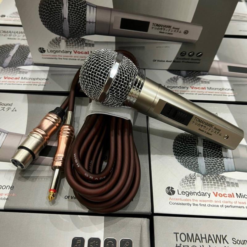 Micro karaoke có dây TOMAHAWK thương hiệu Nhật Bản, mic hát nhẹ tiếng trong  dùng cho dàn karaoke