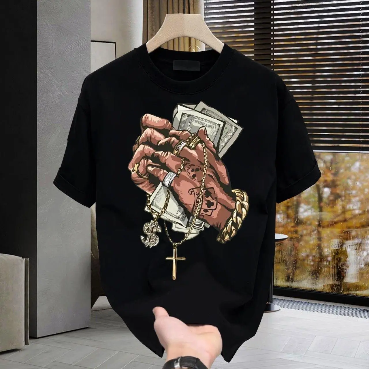 Kemeja-T Kapas Lengan Pendek, Untuk Lelaki, Tee Kapas Kasual, Rekaan Polos, Gaya Harem, Saiz Besar dan Tinggi, Kain Berkait Leher Krew Kasual, Baju Pakaian Lelaki, Kolar Klasik, Penghantaran Cepat, Penghantaran dalam masa 24 jam, [COD]