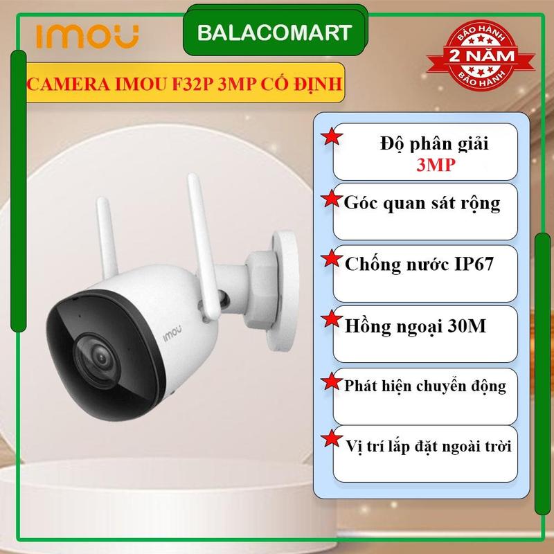 Camera imou ngoài trời F32P 3MP góc rộng chính hãng
