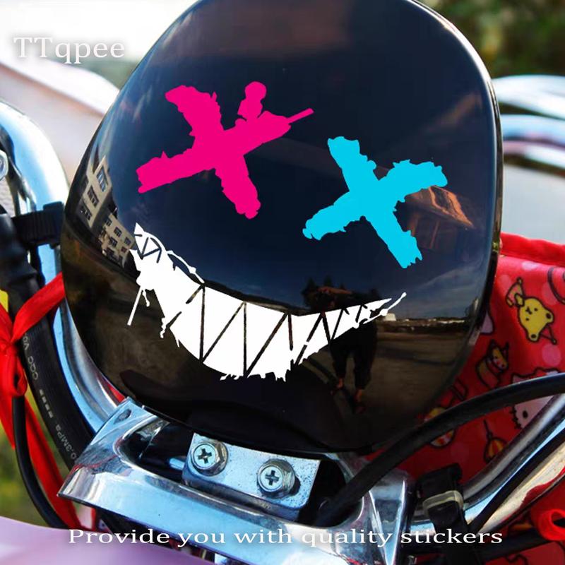 Product Introduction of Waterproof reflective stickers Jinx's crazy smiling face reflective patch helmet car sticker and motorcycle stickers 4