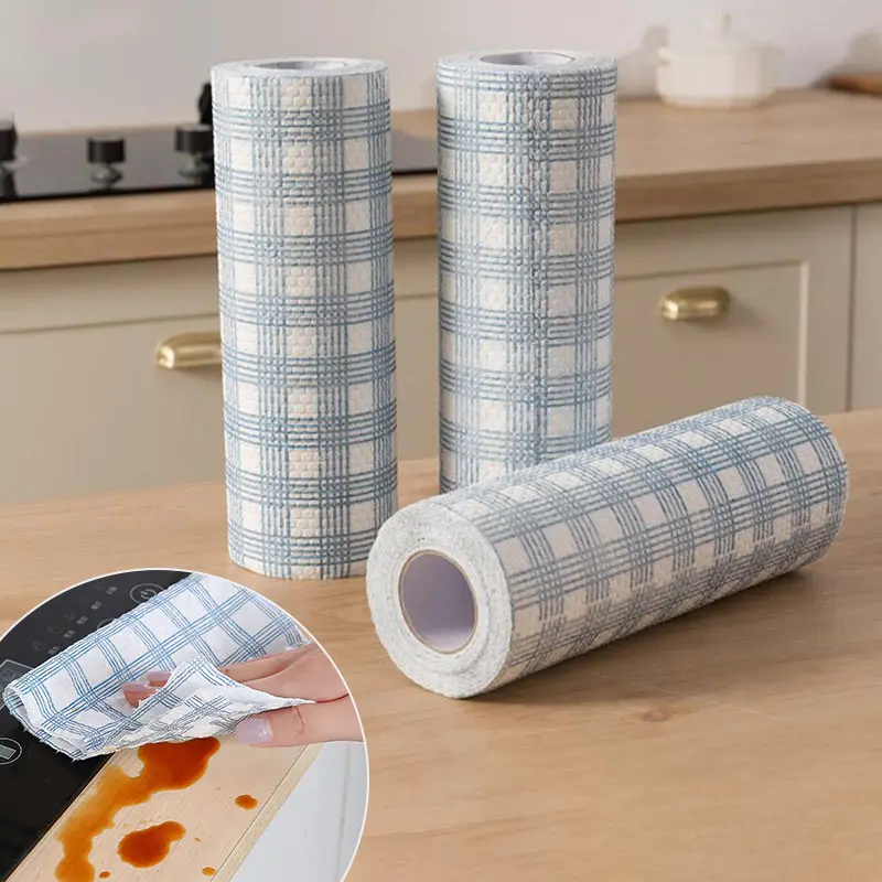 40/30Pcs/Roll Kitchen Disposable Rags Reusable Non-woven Cleaning Cloths Washing Dishcloths Rag Cloth Towels Scouring Pads