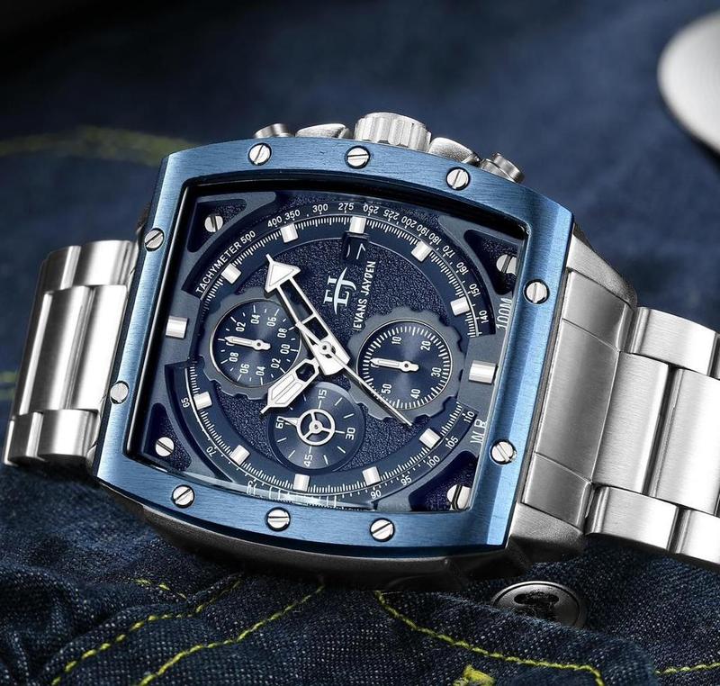 DISKON   Jam Tangan Evans Jeyden 9463-1 Rantai Stailess Chrono Water Resist Cod Watches 7