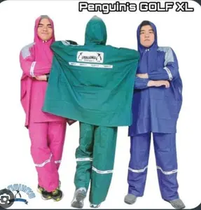 JAS HUJAN ORI PINGUIN PONCHO CELANA CENGAN BAHAN KARET/RUBBER SUPER TEBAL