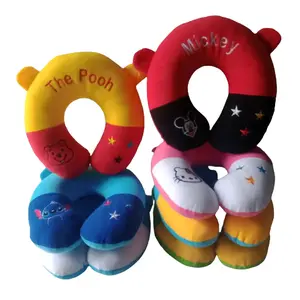 Bantal leher karakter boneka/ bantal leher traveling Kain Bed