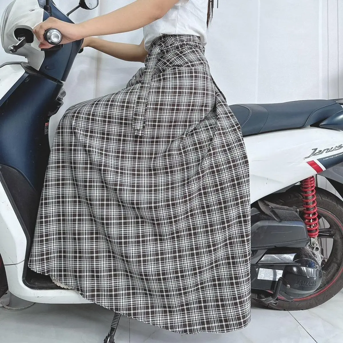 Váy quây chống nắng dạng xòe tròn gợn sóng cột dây tà rộng free size - Váy Chống Nắng Cột Dây Chân Váy Jean Nữ Women Voi Voan  _Kim Thanh - Sỉ Váy Chống Nắng