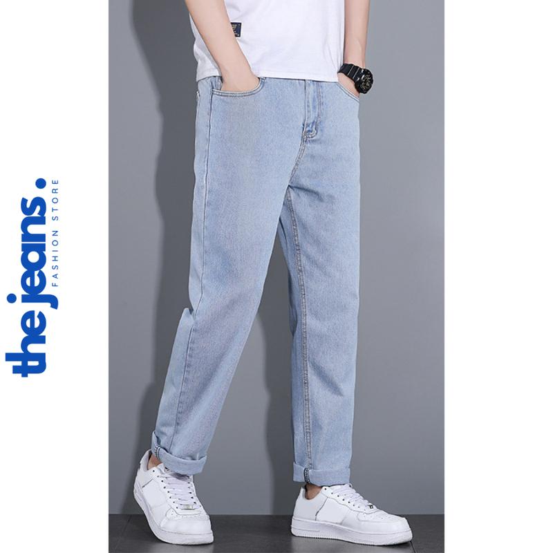 Quần Bò Jean Cao Cấp Nam Ống Suông Đứng Baggy Màu Xanh Nhạt/Xanh Đậm Vải Bò Jeans Xuất Xịn C1 Tại HT Store Menswear Pants quanjean nam 3
