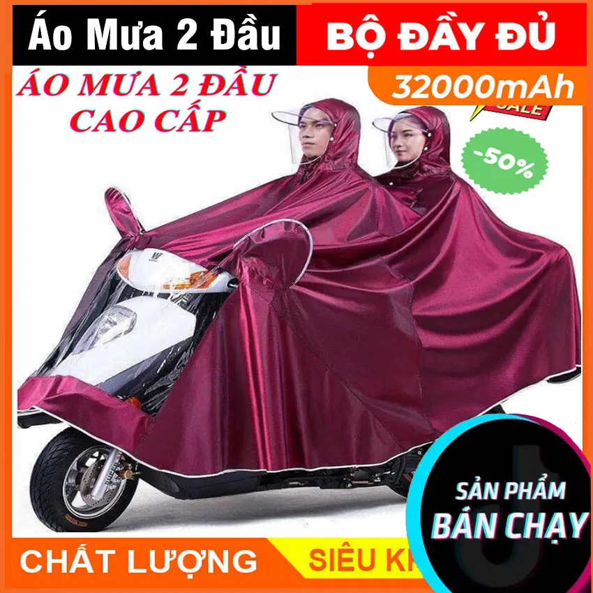 ÁO MƯA ĐÔI 2 CỔ CAO CẤP HÀNG- ÁO MƯA 1 NGƯỜI 2 NGƯỜI - ÁO MƯA ĐÔI 2 ĐẦU NHIỀU MÀU - ÁO MƯA CAO CẤP SIÊU NHẸ CHO 2 NGƯỜI - ÁO MƯA 2 ĐẦU TIỆN DỤNG - ÁO MƯA 2 ĐẦU KÍCH THƯỚC LỚN CỰC TIỆN DỤNG.