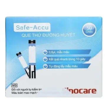 Hộp đường (gluco) Sinocare- Hộp 50 que (tặng 50 kim) 5