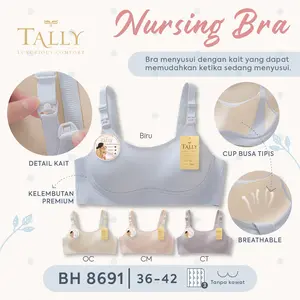 TALLY BRA BH MENYUSUI 8691 I BAHAN SEAMLESS I SIZE 36 - 42 I CUP B BESAR I TANPA KAWAT I BUSA TIPIS I KAIT 3