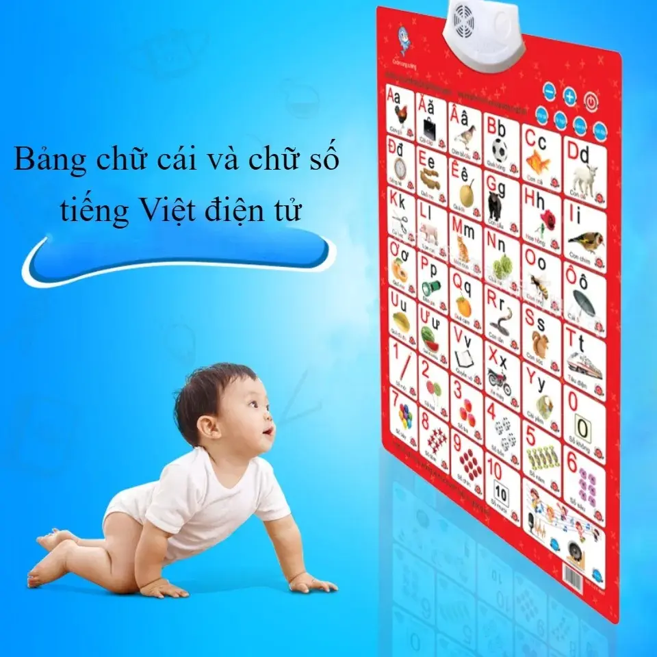 Bảng Chữ Cái Điện Tử Thông Minh,Bảng Chữ Cái Biết Đọc Treo Tường Cho Bé Đồ Chơi