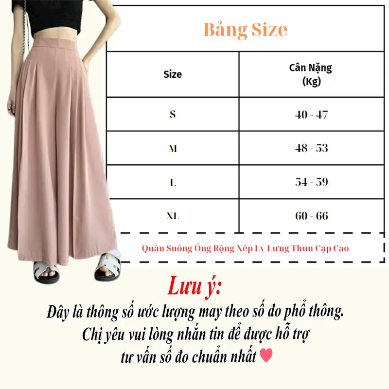 Quần Suông Ống Rộng Xếp Ly Lưng Thun Cạp Cao, Hack Dáng Cực Xinh (Có khóa kéo) 6