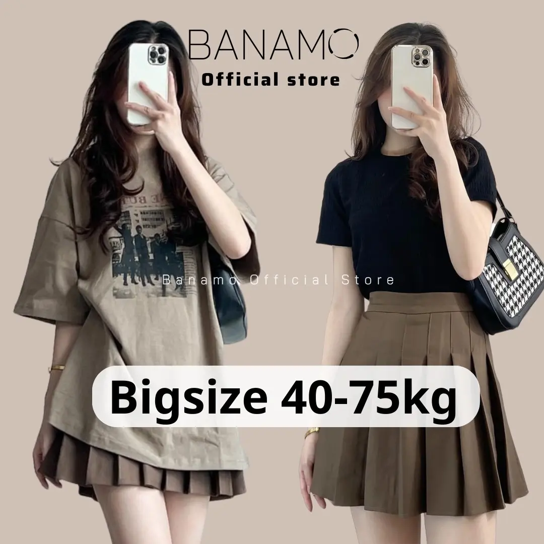 Chân váy xếp ly chất tuyết mưa form đẹp không xù lông chân váy tennis năng động thời trang Banamo Fashion 5314 Khuy Màu Nâu Màu Đen