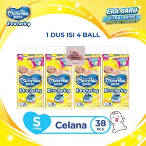 Mamypoko Pants (1 Ball) - Ukuran S/M/L - Warna Biru