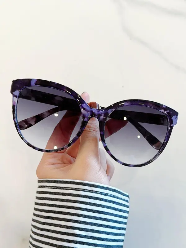 Unisex Elegant Vintage Cat Eye Frame Sunglasses, Trendy Y2k Sunglasses for Everyday Use, Sun Protection Outdoor Accessories for Women & Men 2025 New Year Sunglass 5