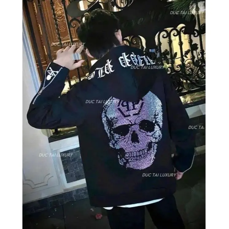 Áo Khoác Hoodie Philip Plein NHIỀU MẪU Đính Kim Tuyến Đầu Lâu - Áo Khoác Nam Nữ Philip Boy Phố #2025