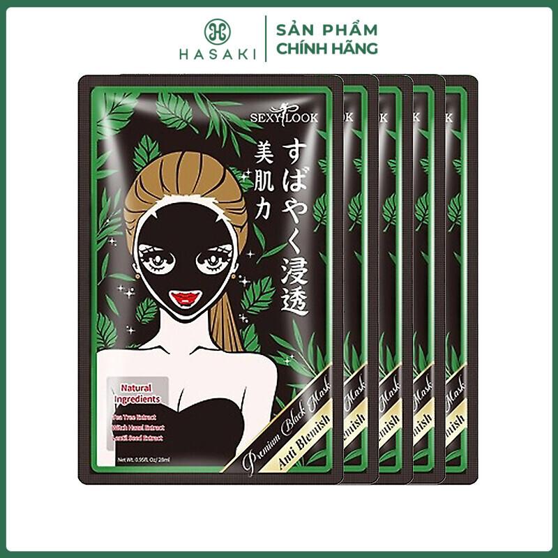 Combo Mặt Nạ Đen Sexylook Tràm Trà Kiểm Soát Dầu Mụn 5x28ml | HASAKI BEAUTY