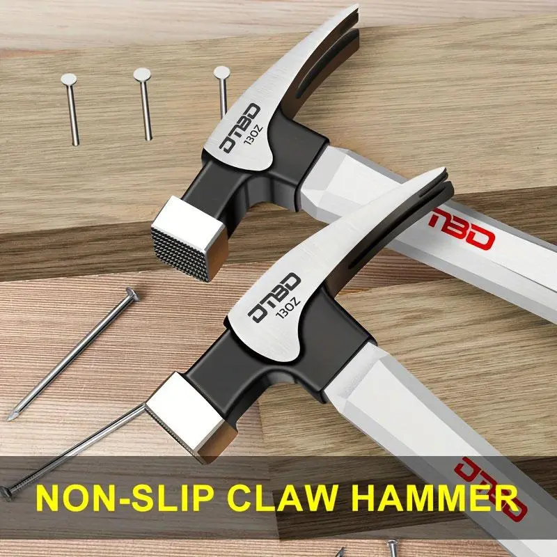 Stainless Steel Claw Hammer, Multipurpose Hammer with Comfort Grip Handle, Professional Hammer Tool for Woodworking, Home, Office, Heavy Duty, Hardware 3