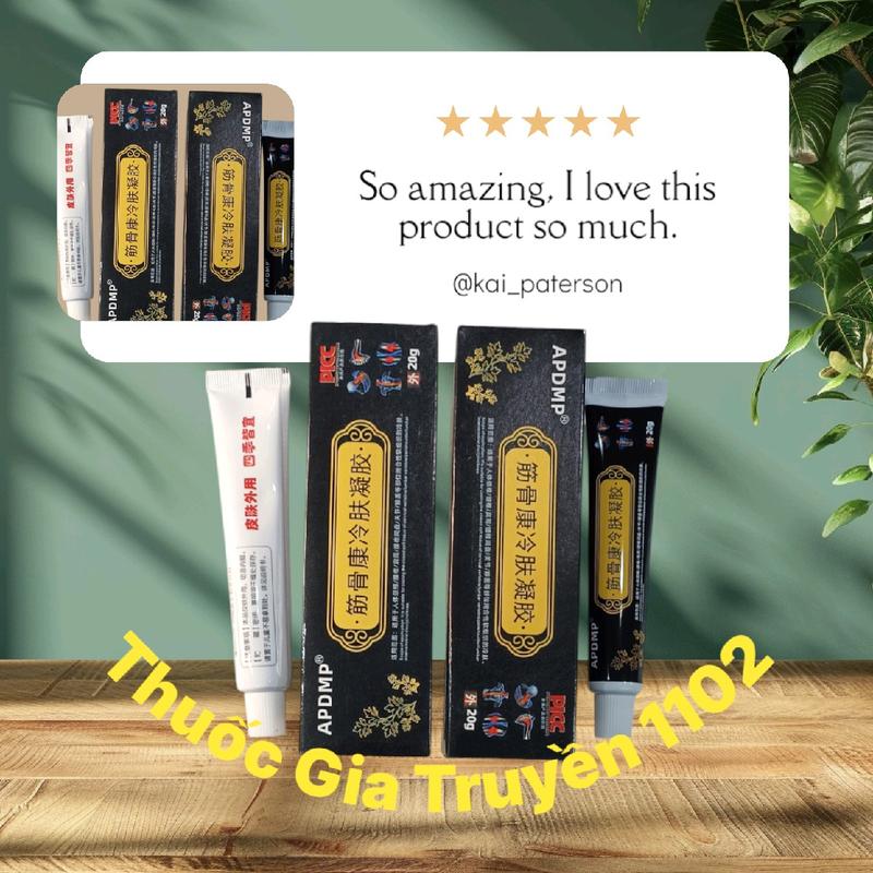 Kem bôi hỗ Trợ xương Cơ Khớp dầu gừng Tuýp 20g Tổ Chức Gel, Cho Cột Sống Lưng, Thoát Vị Đĩa Đệm,Thoái Hoá, Bong Gân, Chứa Axit Mồ Hôi! 2
