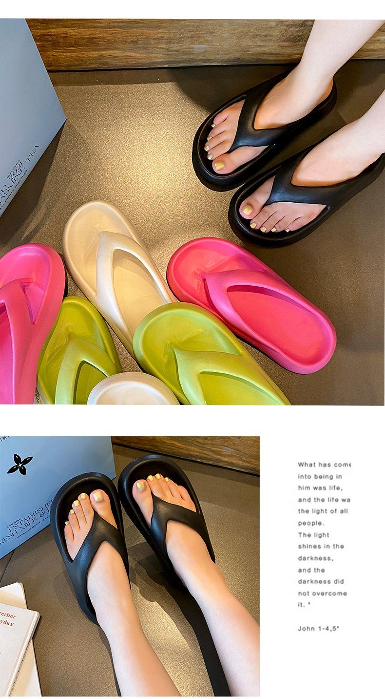 Product Introduction of Dép Tăng Chiều Cao, Ngoài Trời Mùa Hè, Dành Cho Nữ, Dép Xỏ Ngón Đi Trong Nhà Thường Ngày Dép Đi Biển Trong Nhà Chống Trượt, Thời Trang, Dễ Phối Đồ, Cá Tính 16