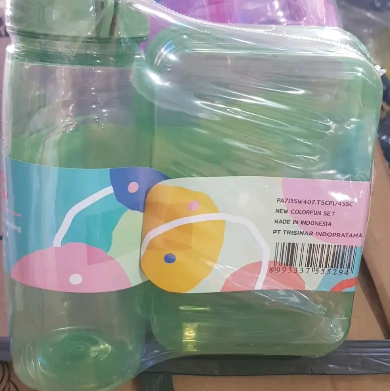 kotak makan anak + tempat minum/kotak bekal mural/kotak makan dan minum murah 1